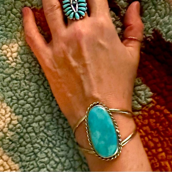 🪶STERLING🪶LARIMAR CUFF BRACELET - Picture 4 of 7